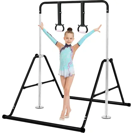 BangTong&Li Kids Gymnastics Bar Height Adjustable Foldable Bar